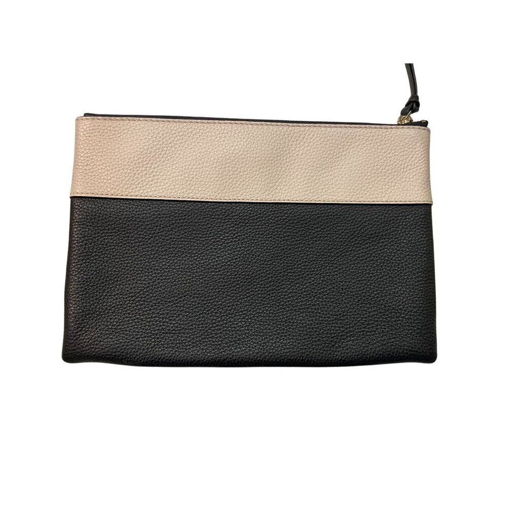 Kate Spade New York Clutch Used Leather Black Beige - Picture 2 of 16
